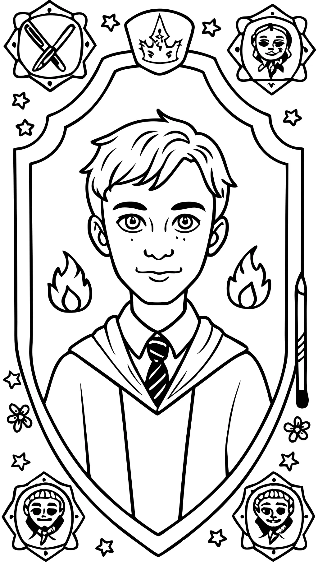 pages à colorier Draco Malfoy